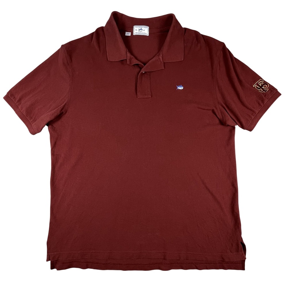 Southern Tide Polo Mens XL Maroon The Skipjack Polo FSU Florida State University